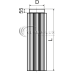 Труба-радиатор из черного металла: длина - 0,5 м; Ø от 120 до 200 мм