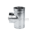 Тройник 87º из нержавеющей стали с теплоизоляцией в оцинкованном кожухе: толщина стенки внутренней трубы - 1,0 мм; Ø от 100 до 360 мм